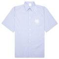 Crest Logo Stripe Shirt - Light Blue