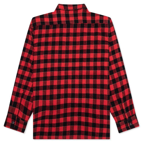 6 Pocket Flannel Shirt - Red/Black