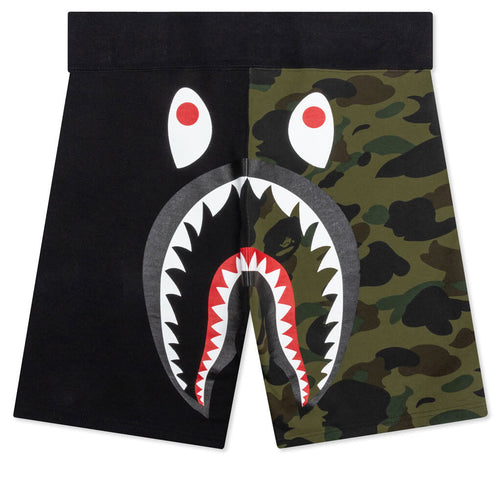 1st Camo Back Shark Sweat Shorts - Green