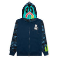Color Camo Panda Full Zip Hoodie - Navy