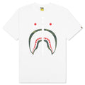 Color Camo Shark Tee - White/Green