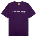 A Bathing Ape Logo Tee - Purple