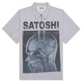 A Lot on My Mind Oversized Workshirt - Grey Stripes