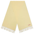 Narrow Wool Fringe Scarf - Vanilla Yellow