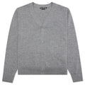Wool Knit Cardigan - Grey Melange