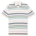 Adidas x Wales Bonner Knit Polo - Wonder White/Green/Blue Bird