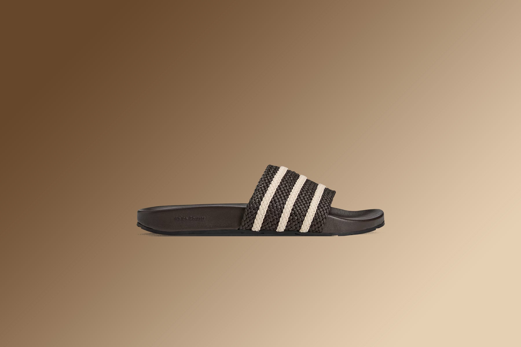 Adidas Originals x Wales Bonner Adilette - Dark Brown/Wonder White/Night Brown