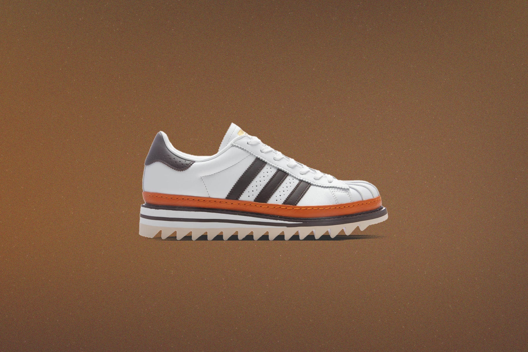 Adidas Originals x CLOT by Edison Chen Superstar 'Coffee' - Footwear White/Coffee/Unity Orange