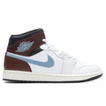 Air Jordan 1 Mid SE - White/Blue Grey/Black