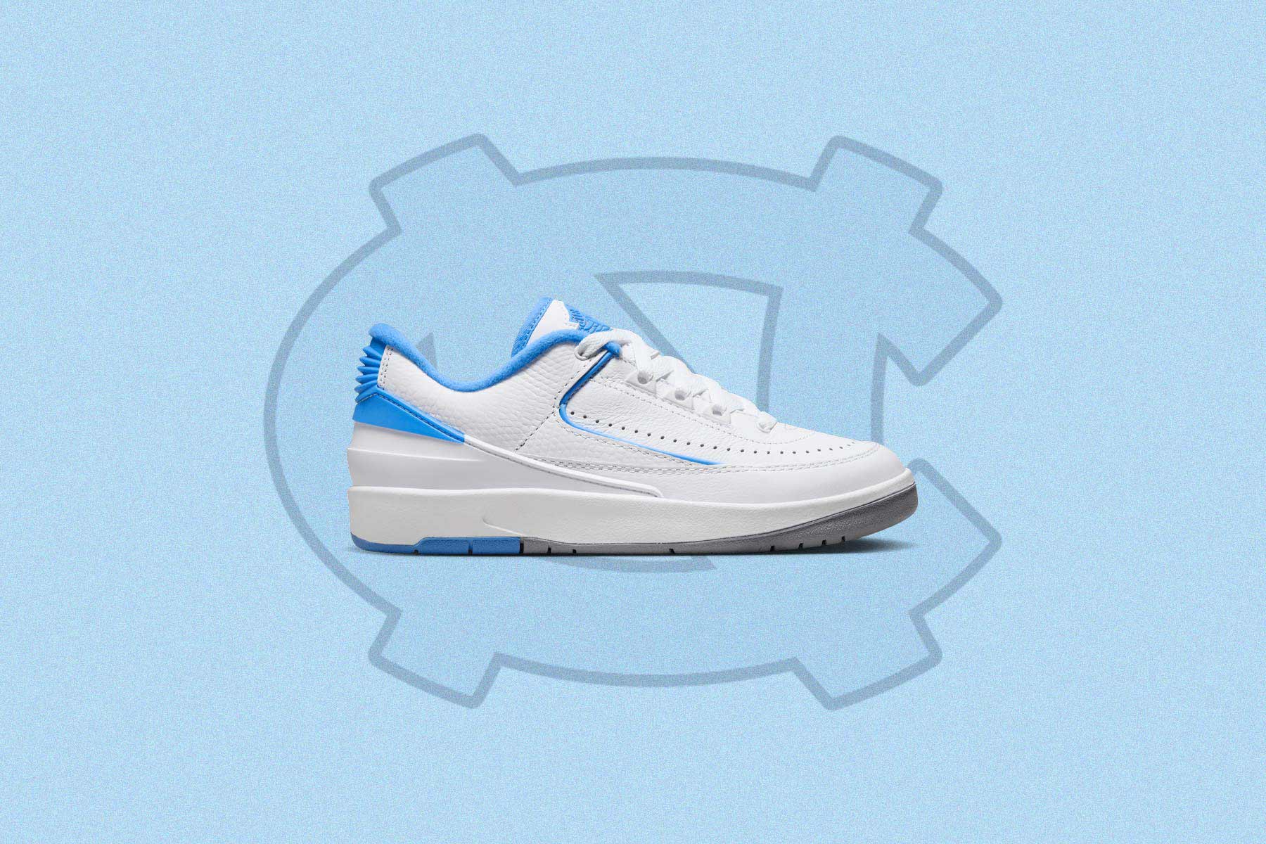 Air Jordan 2 Retro Low (GS) - White/University Blue/Cement Grey