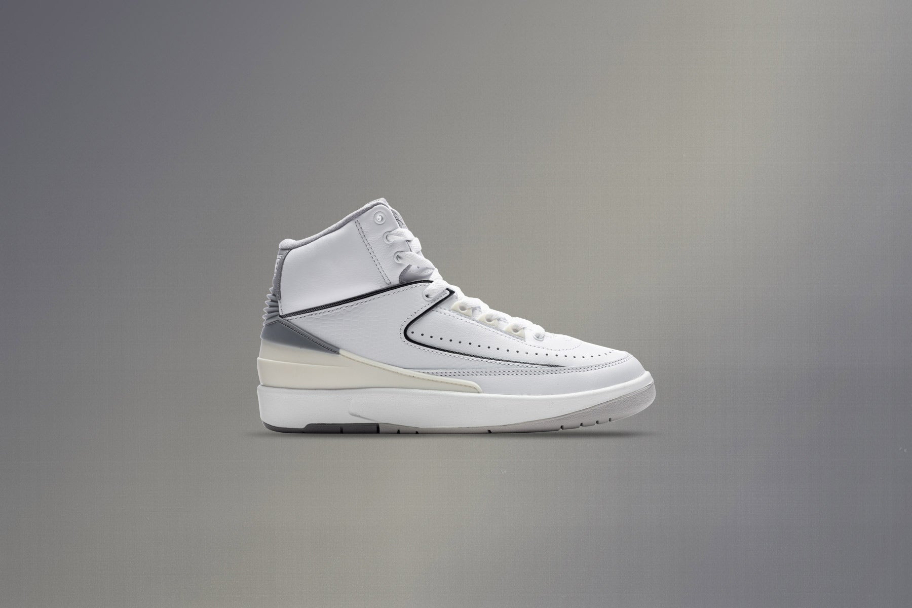 Air Jordan 2 Retro (GS) - White/Cement Grey/Sail