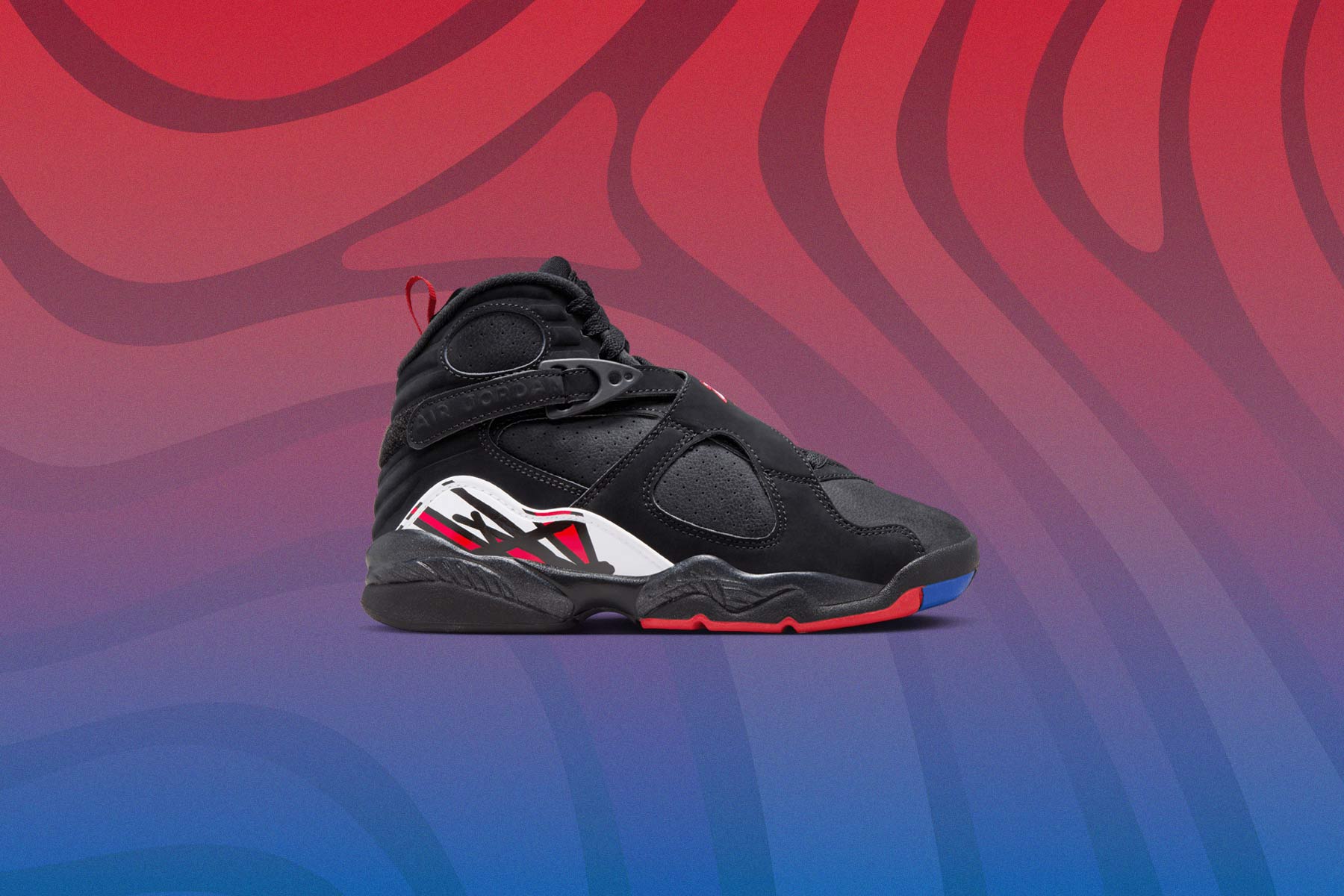 Air Jordan 8 Retro Playoffs (GS) - Black/True Red