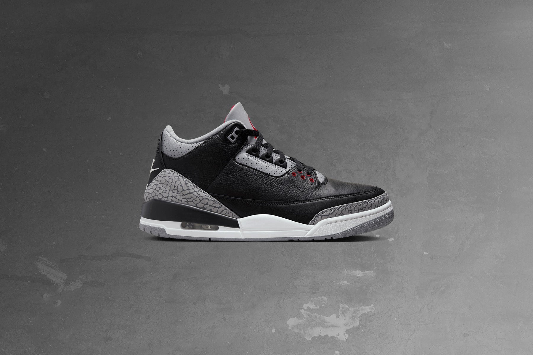 Air Jordan 3 Retro 'Black Cement' - Black/Fire Red/Cement Grey/Summit White
