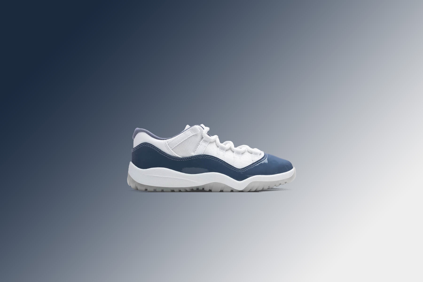 Air Jordan 11 Retro Low (PS) - White/Midnight Navy/Diffused Blue