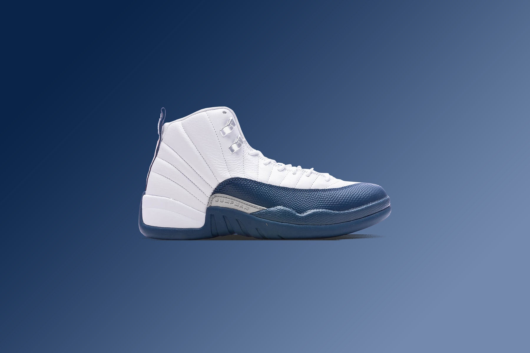 Air Jordan 12 Retro 'French Blue'  - White/French Blue/Metallic Silver