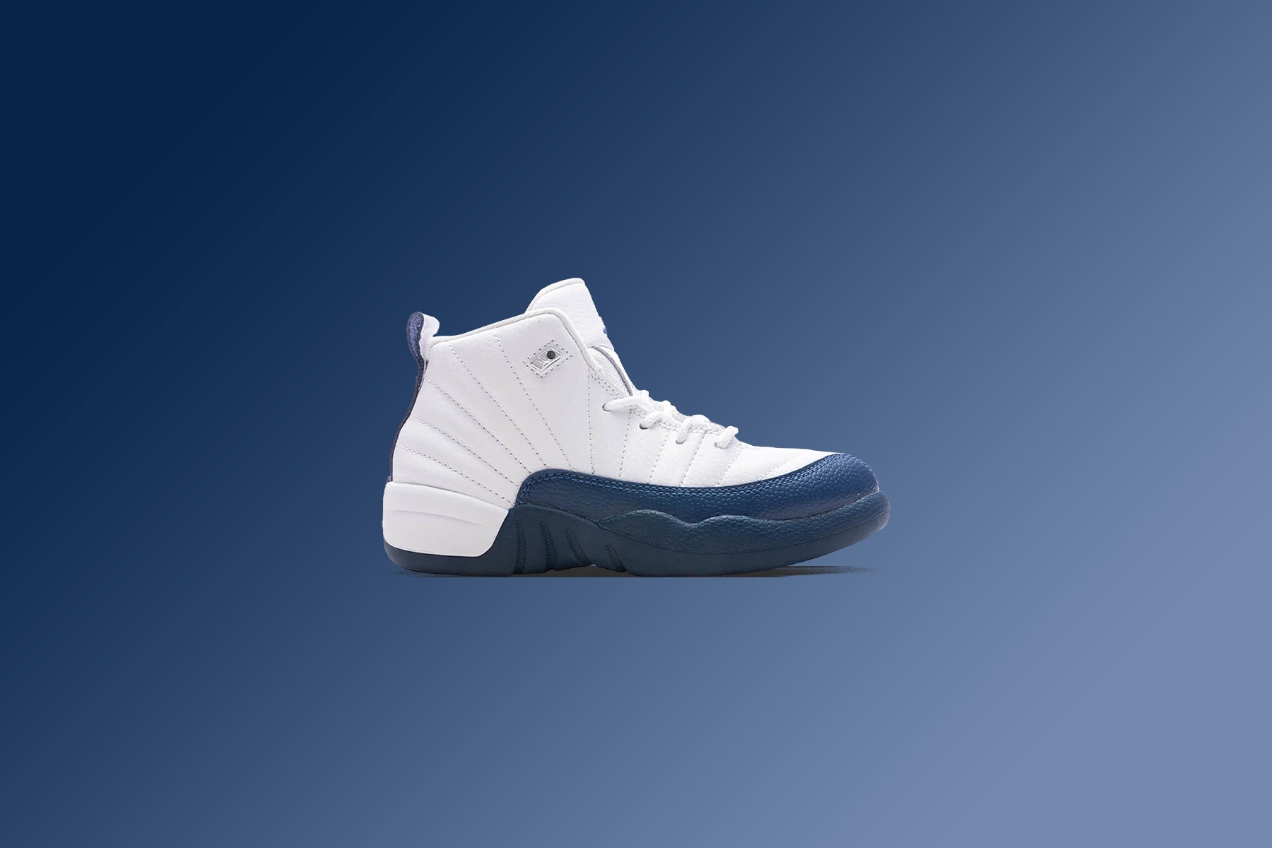 Air Jordan 12 Retro 'French Blue' (PS) - White/French Blue/Metallic Silver