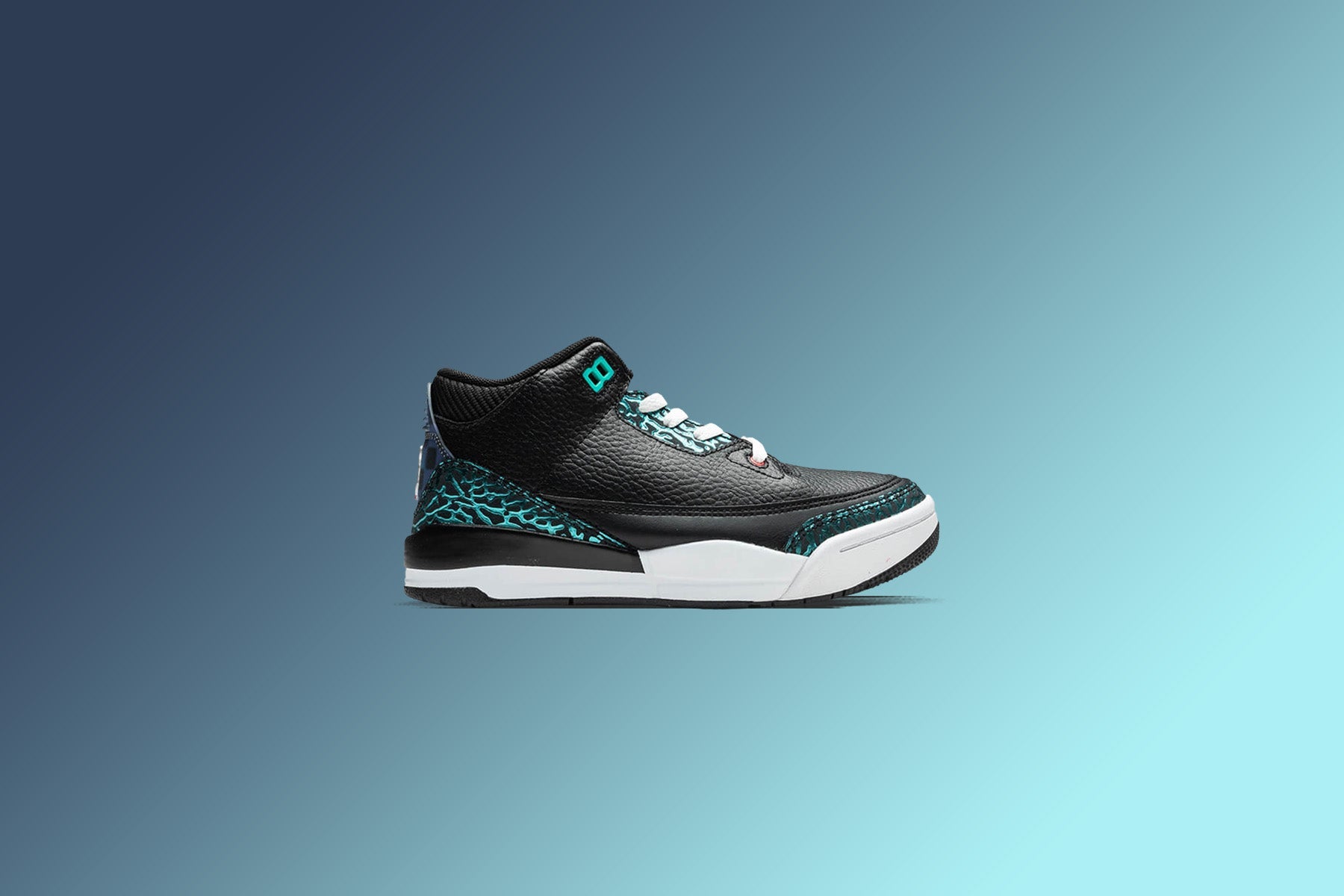 Air Jordan 3 Retro (PS) 'Moto' - Black/Siren Red/Hyper Jade