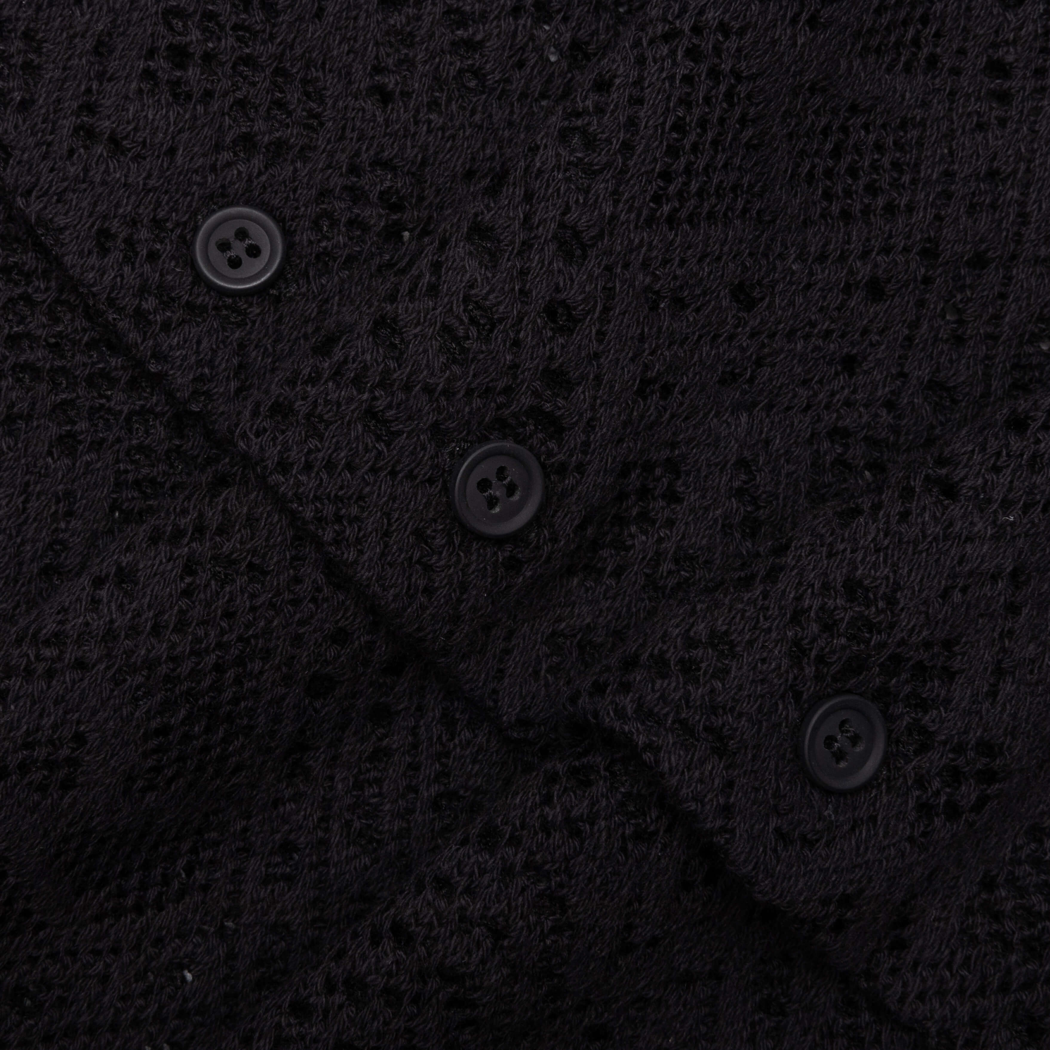 All Over Crochet Shirt - Jet Black