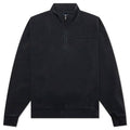 Embroidered Logo Quarter Zip Sweatshirt - Black