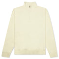 Embroidered Logo Quarter Zip Sweatshirt - Ivory
