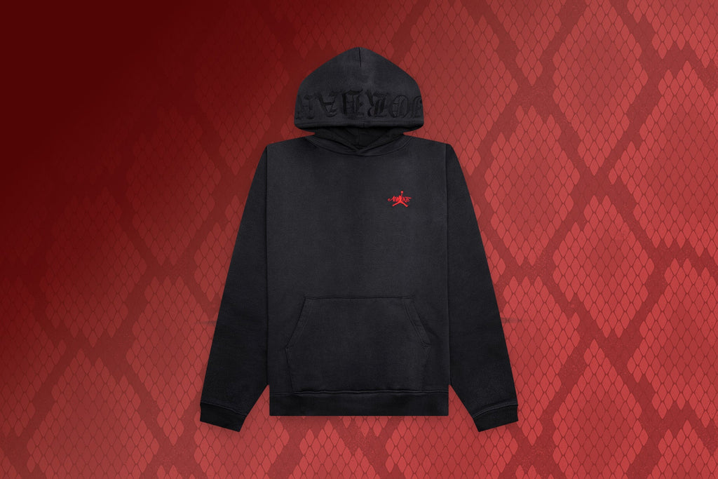 Awake NY x Jordan Fleece Hoodie - Black/Sail/University Red