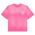 BB Faded Helmet S/S Crop Fit Knit - Carmine Rose
