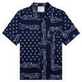 Bandana Button Up Shirt - Navy