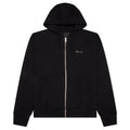 Fleece Zipped Hoodie with Hubert Objects Print- Black