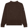 Mirrored Flag Logo Knitted Pullover - Chocolate