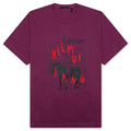 Scribble Logo Tee - Raspberry