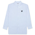 Black Emblem Stripe Button Down - Light Blue