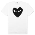 Women's Black Heart T-Shirt - White/Black