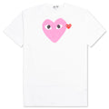 Red Emblem Heart T-Shirt - White/Pink