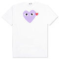 Red Emblem Heart T-Shirt - White/Purple