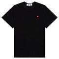 Small Red Heart T-Shirt - Black