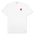 Stacked Heart Polo Shirt - White