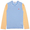Women's Bi-Color Stripe T-Shirt - Blue/Yellow