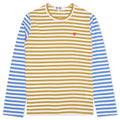 Women's Bi-Color Stripe T-Shirt - Olive/Blue