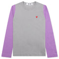 Women's Bi-Color T-Shirt - Grey/Purple
