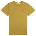 Women's Small Heart T-Shirt - Mustard
