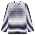 Comme des Garcons PLAY x the Artist Invader L/S T-Shirt - Navy/White