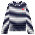 Comme des Garcons PLAY x the Artist Invader Women's L/S T-Shirt - Navy/White