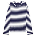 Comme des Garcons PLAY x the Artist Invader Women's Striped L/S Tee - Blue/White
