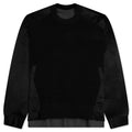Cotton Chino Mix Pullover - Black