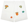 Crochet Shorts With Patches - White