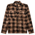 Curved Logo Check Shirt L/S - Brown/Off-White