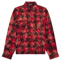 Curved Logo Check Shirt L/S - Red/Off-White