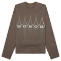 Holiday Honor the Gift Raw Edge Pullover - Grey