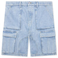 Denim Logo Cargo Shorts - Light Wash