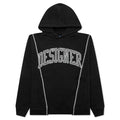 Designer Split Hoodie - Washed Black